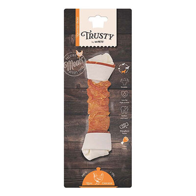 M-Pets Trusty Extra Tavuklu Düğümlü Kemik Köpek Ödülü 100 Gr 20,3 Cm 