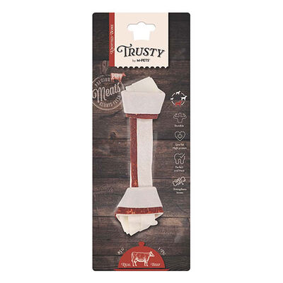 M-Pets Trusty Sığır Etli Düğümlü Kemik Köpek Ödülü 85 Gr 20,3 Cm 