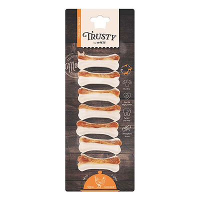 M-Pets Trusty Tavuklu Presli Kemik Köpek Ödülü 7'li 140 Gr 7,7 Cm 