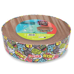 M-Pets - M-Pets Urban Style Freestyle Karton Tırmalama Tahtası Karışık Renkli 41x10 Cm 