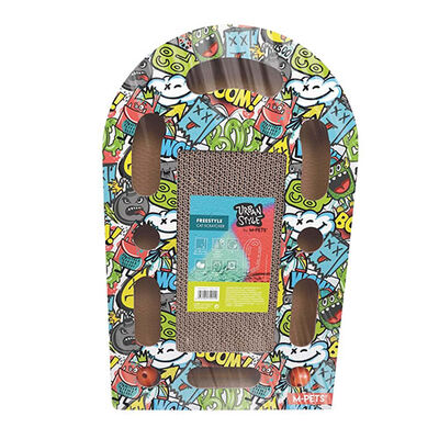 M-Pets Urban Style Freestyle Kedi Karton Tırmalama Tahtası Renkli 50x30 Cm 