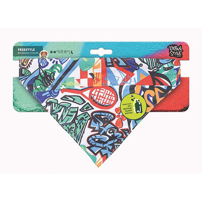 M-Pets Urban Style Freestyle Köpek Bandanası Large 38x66 Cm 