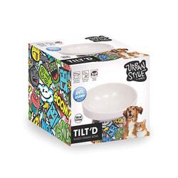 M-Pets - M-Pets Urban Style Seramik Kedi Mama ve Su Kabı Color Mix 350 Ml 14,5x14,5x11,5 Cm 