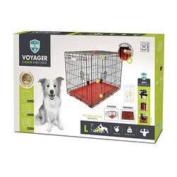 M-Pets - M-Pets Voyager 2 Kapılı Köpek Kafesi Large Kırmızı 91x58x63 Cm 