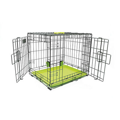 M-Pets Voyager 2 Kapılı Köpek Kafesi Large Yeşil 91x58x63 Cm 