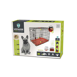 M-Pets - M-Pets Voyager 2 Kapılı Köpek Kafesi Medium Kırmızı 76x48x53 Cm 
