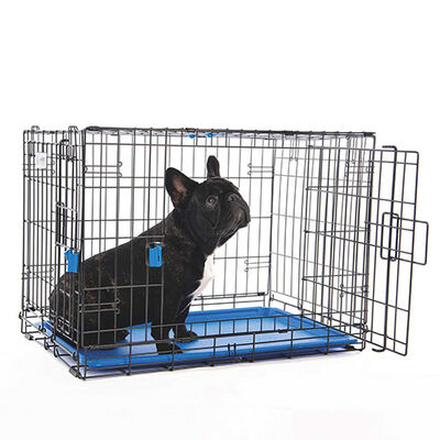 M-Pets Voyager 2 Kapılı Köpek Kafesi Medium Mavi 76x48x53 Cm 