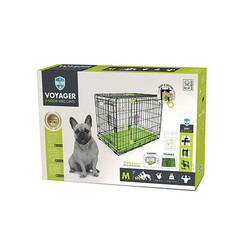 M-Pets - M-Pets Voyager 2 Kapılı Köpek Kafesi Medium Yeşil 76x48x53 Cm 