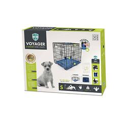 M-Pets - M-Pets Voyager 2 Kapılı Köpek Kafesi Small Mavi 61x46x48 Cm 