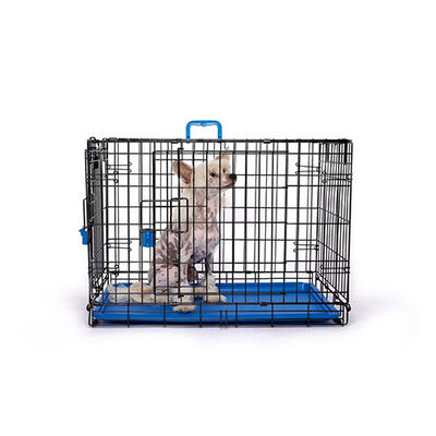 M-Pets Voyager 2 Kapılı Köpek Kafesi Small Mavi 61x46x48 Cm 