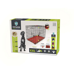 M-Pets - M-Pets Voyager 2 Kapılı Köpek Kafesi XXLarge Kırmızı 122x76x84 Cm 