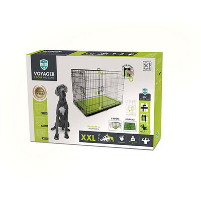 M-Pets Voyager 2 Kapılı Köpek Kafesi XXLarge Yeşil 122x76x84 Cm 