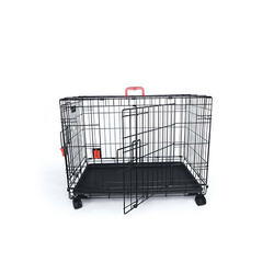 M-Pets Voyager Tekerlekli 2 Kapılı Köpek Kafesi XLarge Siyah 106x71x76 Cm - Thumbnail