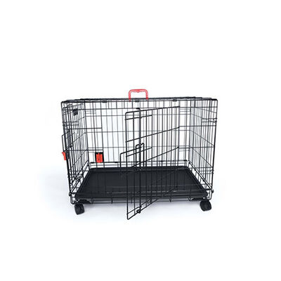 M-Pets Voyager Tekerlekli 2 Kapılı Köpek Kafesi XLarge Siyah 106x71x76 Cm 