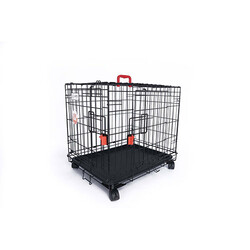 M-Pets Voyager Tekerlekli 2 Kapılı Köpek Kafesi XLarge Siyah 106x71x76 Cm - Thumbnail