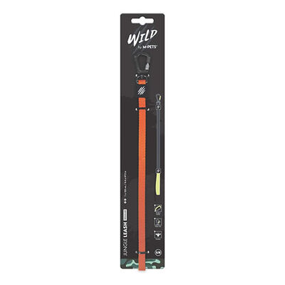 M-Pets Wild Jungle Köpek Gezdirme Kayışı Turuncu Small-Medium 1x120 Cm 