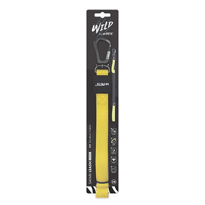 M-Pets Wild Safari Köpek Gezdirme Kayışı Sarı Large-XLarge 2,5x120 Cm 