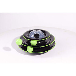 M-Pets Yaylı Dönen Top Kedi Oyuncağı Siyah 25 Cm - Thumbnail