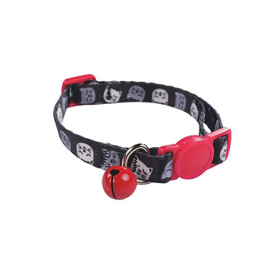 M-Pets Zany Zilli Kedi Boyun Tasması Kırmızı-Siyah 20-30 Cm 