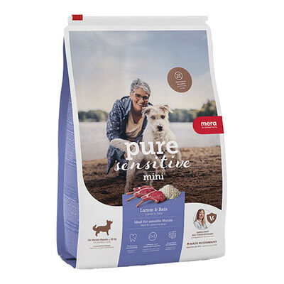 Mera Pure Sensitive Kuzulu ve Pirinçli Mini Irk Yetişkin Köpek Maması 4 Kg 