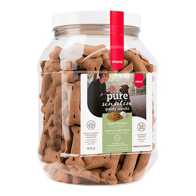 Mera Pure Sensitive Larvalı Pirinçli Tahılsız Köpek Ödül Bisküvisi 600 Gr 