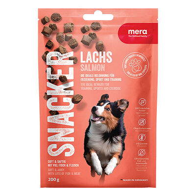 Mera Snacker Somonlu Yumuşak Tahılsız Köpek Ödül Maması 200 Gr 