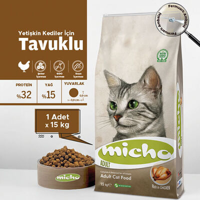 Micho Tavuklu Yetişkin Kedi Maması 15 Kg 