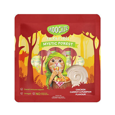 Moochie Tavuklu Havuçlu ve Balkabaklı Sıvı Kedi Ödül Maması 25x15 Gr 