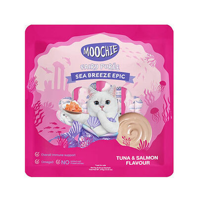 Moochie Ton Balıklı ve Somonlu Sıvı Kedi Ödül Maması 25x15 Gr 