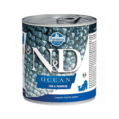 N&D Ocean Pumpkin Balkabaklı Morina Balıklı Tahılsız Yavru Köpek Konservesi 285 Gr