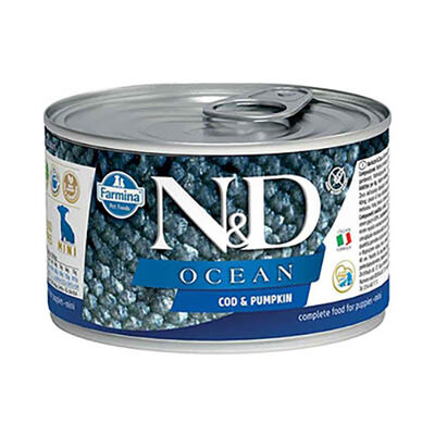 N&D Ocean Pumpkin Balkabaklı Morina Balıklı Küçük Irk Tahılsız Yavru Köpek Konservesi 140 Gr