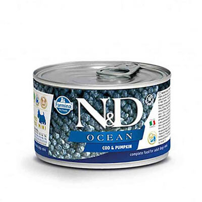N&D Ocean Pumpkin Balkabaklı Morina Balıklı Küçük Irk Tahılsız Yetişkin Köpek Konservesi 140 Gr