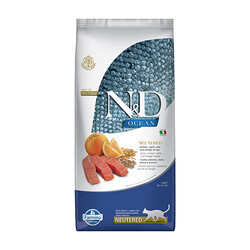 N&D Ocean Somonlu Portakallı Düşük Tahıllı Kısırlaştırılmış Kedi Maması 10 Kg - Thumbnail