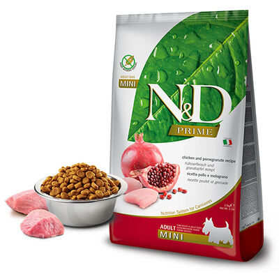 N&D Prime Tavuklu ve Narlı Tahılsız Küçük Irk Yetişkin Köpek Maması 7 kg 