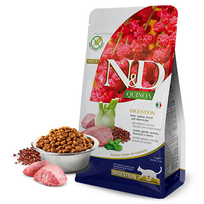 N&D Quinoa Digestion Kuzu Etli ve Kinoalı Tahılsız Yetişkin Kedi Maması 1,5 kg 