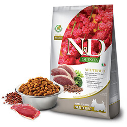 ND - N&D Quinoa Ördekli Kısırlaştırılmış Küçük Irk Yetişkin Köpek Maması 2,5 kg 