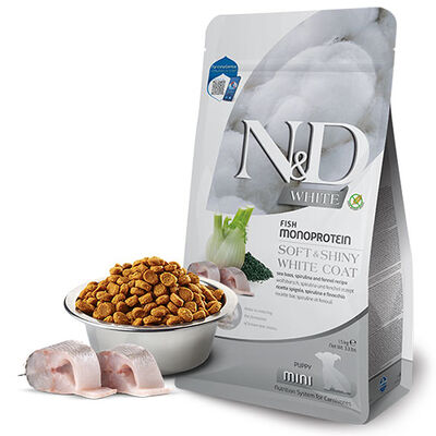N&D White Levrekli ve Spirulinalı Küçük Irk Yavru Köpek Maması 1,5 kg 