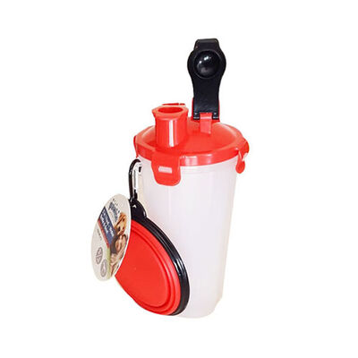 Pawise Köpek Seyahat Suluğu ve Mama Kabı Turuncu 350 Ml 