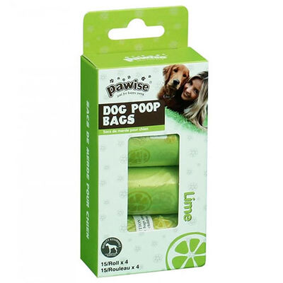 Pawise Limon Kokulu Köpek Dışkı Poşeti 4 Rulo 15'li 
