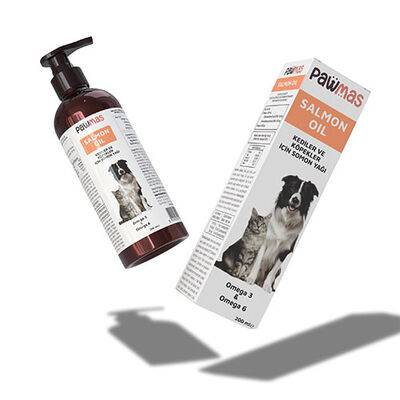 Pawmas Salmon Oil Omega 3 ve Omega 6 Kedi ve Köpekler İçin Somon Yağı 200 Ml 