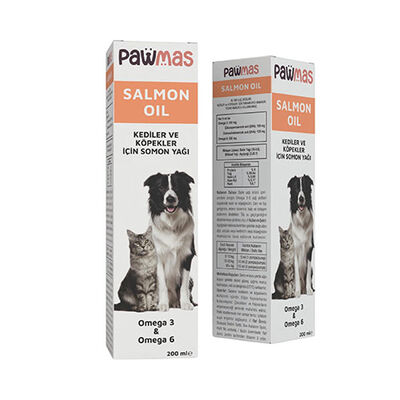 Pawmas Salmon Oil Omega 3 ve Omega 6 Kedi ve Köpekler İçin Somon Yağı 200 Ml 