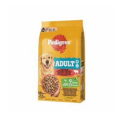 Pedigree - Pedigree Sığır Etli ve Kümes Hayvanlı Yetişkin Köpek Maması 12 Kg 