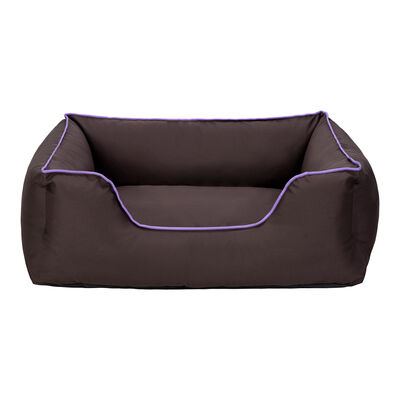 Pet Comfort Alpha Köpek Yatağı Kahverengi w Mor Biye Medium 80x65 Cm