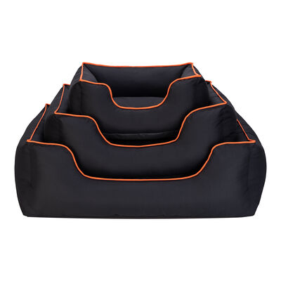 Pet Comfort Alpha Köpek Yatağı Siyah Turuncu Biye Medium 80x65 Cm