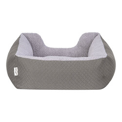 Pet Comfort Echo Kedi ve Köpek Yatağı Gri Gri Peluş Small 60x50 Cm - Thumbnail