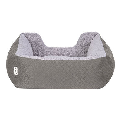 Pet Comfort Echo Kedi ve Köpek Yatağı Gri Gri Peluş Small 60x50 Cm 