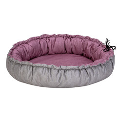 Pet Comfort Sunflower Çift Taraflı Kedi ve Köpek Yatağı Pembe Gri 85 Cm - Thumbnail