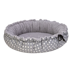Pet Comfort Sunflower Kedi ve Köpek Yatağı Çift Taraflı Gri Dot Peluş 85 Cm - Thumbnail