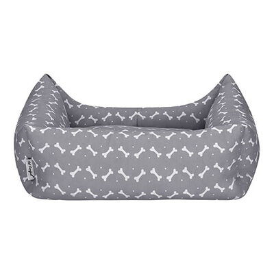 Pet Comfort Uniform Bone Köpek Yatağı Gri Beyaz Medium 60x70 Cm 