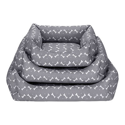 Pet Comfort Uniform Bone Köpek Yatağı Gri Beyaz Medium 60x70 Cm 